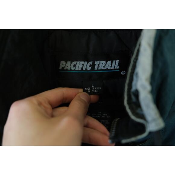 Vintage Pacific Trail Windbreaker WeatherProof Puffy Dark Green Jacket Men Large - Picture 9 of 9